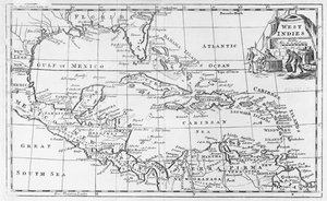 Map of the West Indies, Florida and South America  